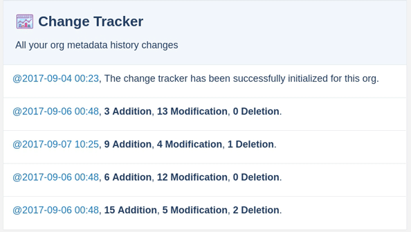 Bluefactory change tracker